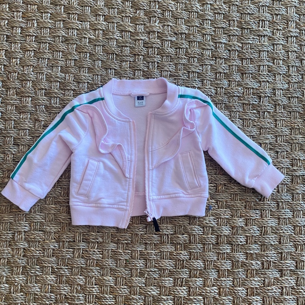 Janie & Jack Ruffled Pink Jacket 6-12 mos